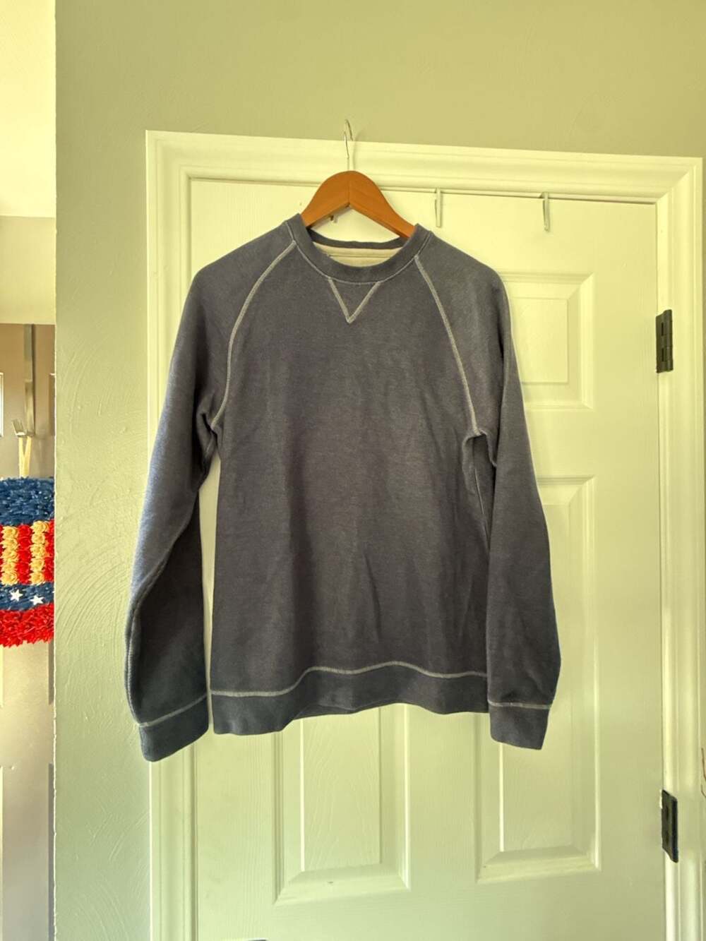 johnnie-O Santa Monica Navy Knit Long Sleeve Crewneck Pullover Sweatshirt Size S
